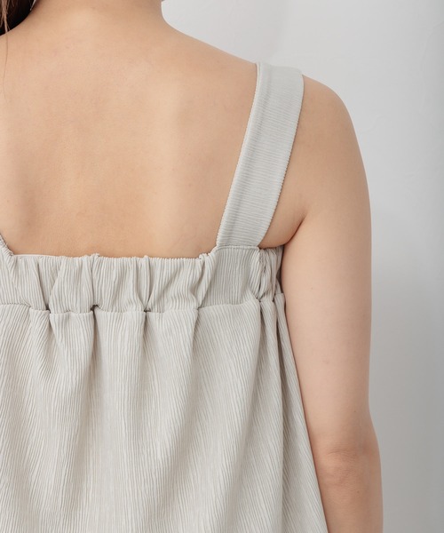 mysty woman(ミスティウーマン)の「楊柳ビスチェ×ワイドパンツ 287706(セットアップ・レディース・チャコールグレー/ブラック/オレンジ/グレー系その他・FREE)」の15枚目の写真