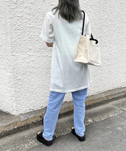 one way(ワンウェイ)の「キャンバスロープハンドルトート(トートバッグ・レディース・ホワイト/ブラック/ブラック系その他・FREE)」の10枚目の写真