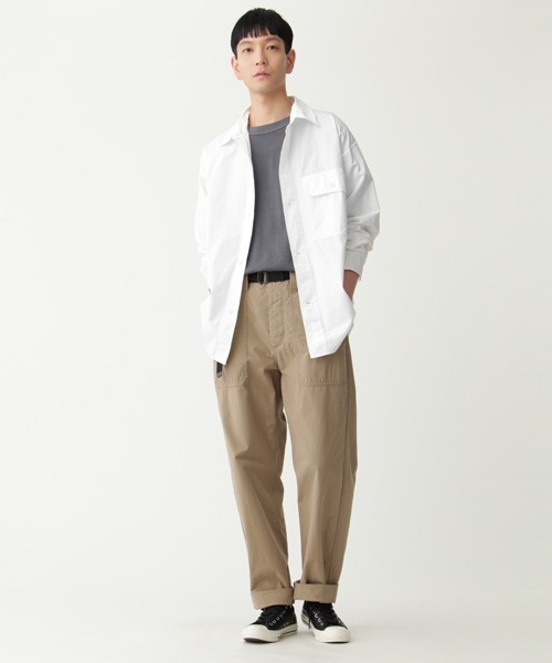 MHL.(エムエイチエル)の「GARMENT DYE DRY JERSEY(Tシャツ/カットソー・メンズ・ブラック/ホワイト系その他3/グレー系その他7・MEDIUM/LARGE)」の10枚目の写真