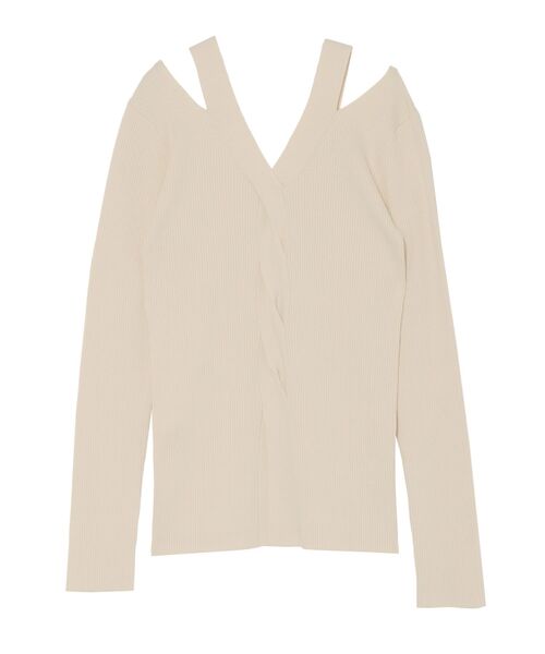 LAGUNAMOON(ラグナムーン)の「カットアウトケーブルニットプルオーバー(ニット/セーター・レディース・アイボリー/ブラック/グリーン/パープル・FREE)」の2枚目の写真