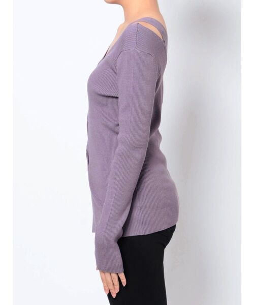 LAGUNAMOON(ラグナムーン)の「カットアウトケーブルニットプルオーバー(ニット/セーター・レディース・アイボリー/ブラック/グリーン/パープル・FREE)」の15枚目の写真