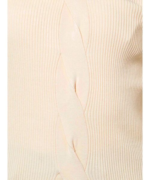 LAGUNAMOON(ラグナムーン)の「カットアウトケーブルニットプルオーバー(ニット/セーター・レディース・アイボリー/ブラック/グリーン/パープル・FREE)」の5枚目の写真