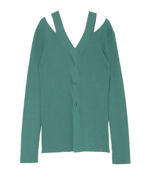 LAGUNAMOON(ラグナムーン)の「カットアウトケーブルニットプルオーバー(ニット/セーター・レディース・アイボリー/ブラック/グリーン/パープル・FREE)」の20枚目の写真