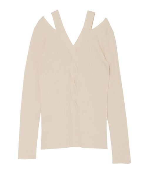 LAGUNAMOON(ラグナムーン)の「カットアウトケーブルニットプルオーバー(ニット/セーター・レディース・アイボリー/ブラック/グリーン/パープル・FREE)」の7枚目の写真