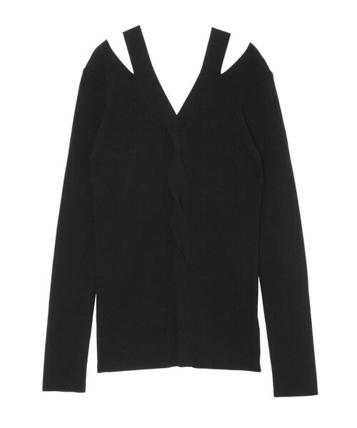 LAGUNAMOON(ラグナムーン)の「カットアウトケーブルニットプルオーバー(ニット/セーター・レディース・アイボリー/ブラック/グリーン/パープル・FREE)」の14枚目の写真