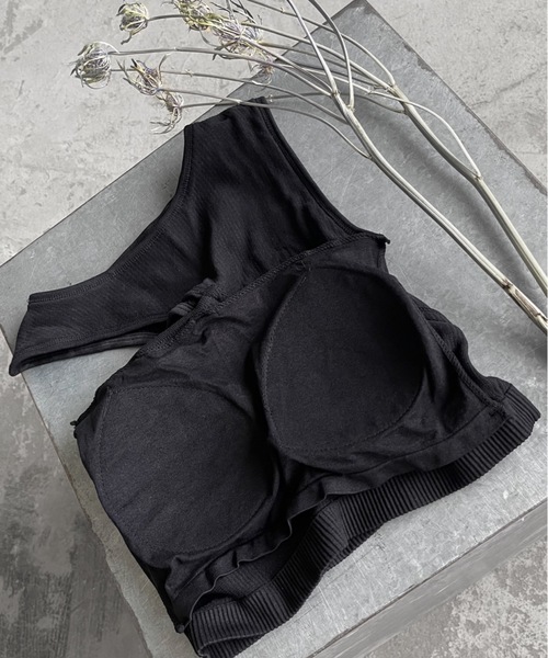 Solace（ソレイス）の「カットオープンベアタンク（タンクトップ・レディース・ホワイト/ブラック・FREE）」の12枚目の写真