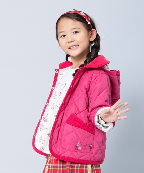 ジャケット・アウター mimi KP（ケーピー）の「mimiちゃんショッピング柄裏地のタフタキルト