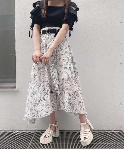 TORTE（トルテ）の「ワッシャープリーツスカート（スカート・レディース・ホワイト系その他/ライトグリーン/ベージュ系その他/ブラック・FREE）」の2枚目の写真