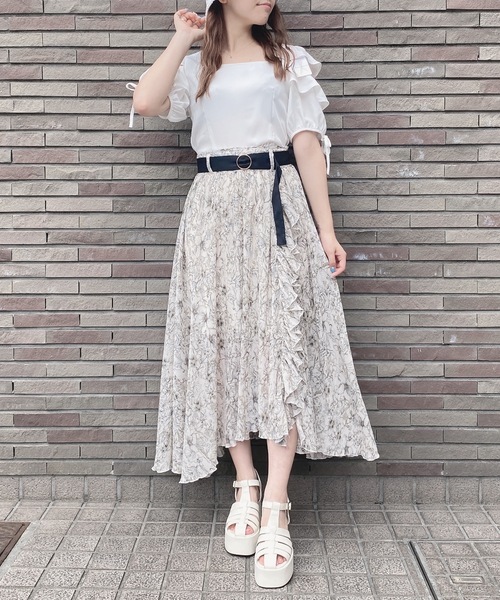 TORTE（トルテ）の「ワッシャープリーツスカート（スカート・レディース・ホワイト系その他/ライトグリーン/ベージュ系その他/ブラック・FREE）」の4枚目の写真