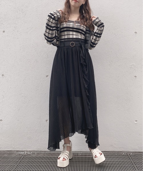 TORTE（トルテ）の「ワッシャープリーツスカート（スカート・レディース・ホワイト系その他/ライトグリーン/ベージュ系その他/ブラック・FREE）」の3枚目の写真