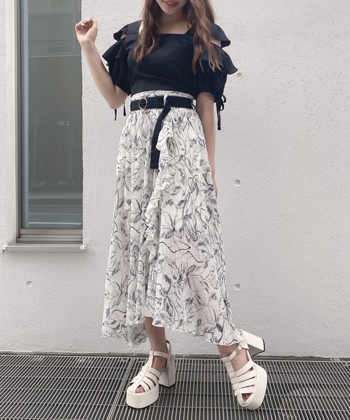 TORTE（トルテ）の「ワッシャープリーツスカート（スカート・レディース・ホワイト系その他/ライトグリーン/ベージュ系その他/ブラック・FREE）」の7枚目の写真