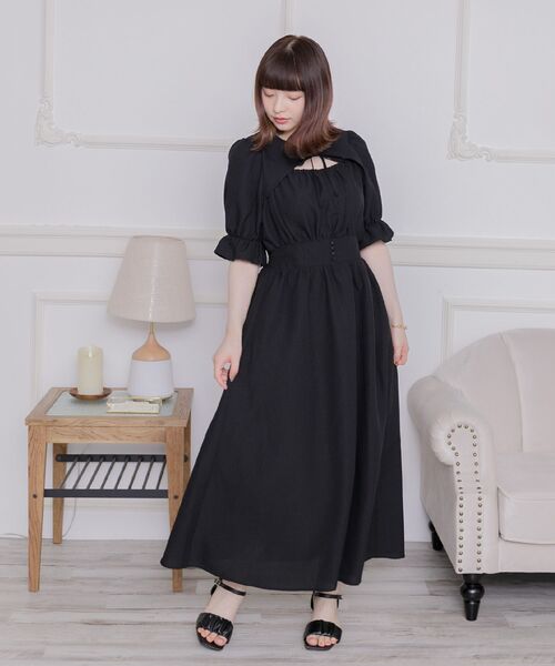 秋服♡美品【UN3D.】エコレザーミックス ワンピース ブラック 黒 38サイズ 秋服♡美品【UN3D.】エコレザーミックス ワンピース ブラック 黒 38