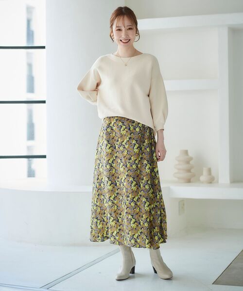 le.coeur blanc（ルクールブラン）の「IPEKER フラワープリントスカート（スカート・レディース・ブラウン系その他2/ブルー系その他3・38）」の11枚目の写真