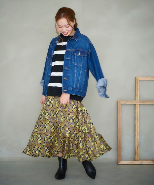 le.coeur blanc（ルクールブラン）の「IPEKER フラワープリントスカート（スカート・レディース・ブラウン系その他2/ブルー系その他3・38）」の15枚目の写真