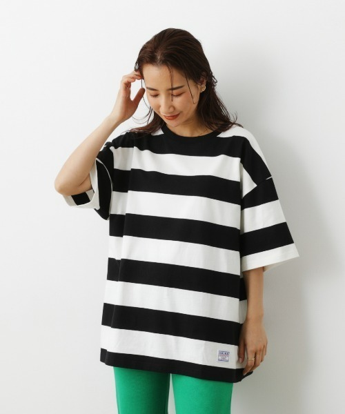 RODEO CROWNS WIDE BOWL（ロデオクラウンズワイドボウル）の「SHARE BORDER Tシャツ（Tシャツ/カットソー・レディース・ホワイト系その他/ベージュ系その他/グリーン系その他/レッド系その他・FREE）」の2枚目の写真