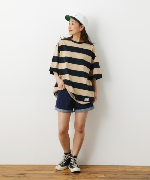 RODEO CROWNS WIDE BOWL（ロデオクラウンズワイドボウル）の「SHARE BORDER Tシャツ（Tシャツ/カットソー・レディース・ホワイト系その他/ベージュ系その他/グリーン系その他/レッド系その他・FREE）」の5枚目の写真