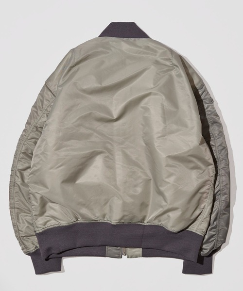 ADPOSION（アドポーション）の「シンサレート中綿 MA-1フライトジャケット（MA-1・メンズ・ブラック/グレー/オリーブ・MEDIUM/LARGE/X-LARGE）」の7枚目の写真