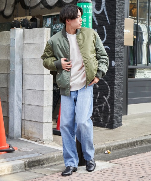 ADPOSION（アドポーション）の「シンサレート中綿 MA-1フライトジャケット（MA-1・メンズ・ブラック/グレー/オリーブ・MEDIUM/LARGE/X-LARGE）」の22枚目の写真