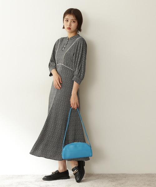 N.(N. Natural Beauty Basic)(エヌエヌナチュラルビューティーベーシック)の「◆キカプリントパイピングワンピース(ワンピース・レディース・ホワイト系その他/ブラック系その他/レッド系その他・MEDIUM)」の10枚目の写真