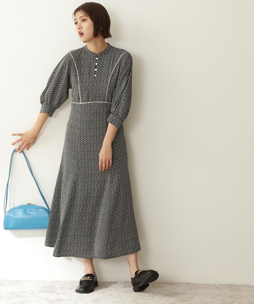 N.(N. Natural Beauty Basic)(エヌエヌナチュラルビューティーベーシック)の「◆キカプリントパイピングワンピース(ワンピース・レディース・ホワイト系その他/ブラック系その他/レッド系その他・MEDIUM)」の12枚目の写真