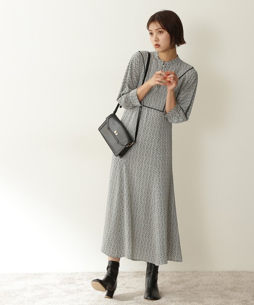 N.(N. Natural Beauty Basic)(エヌエヌナチュラルビューティーベーシック)の「◆キカプリントパイピングワンピース(ワンピース・レディース・ホワイト系その他/ブラック系その他/レッド系その他・MEDIUM)」の8枚目の写真