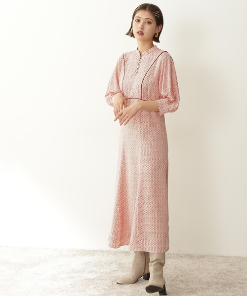 N.(N. Natural Beauty Basic)(エヌエヌナチュラルビューティーベーシック)の「◆キカプリントパイピングワンピース(ワンピース・レディース・ホワイト系その他/ブラック系その他/レッド系その他・MEDIUM)」の17枚目の写真