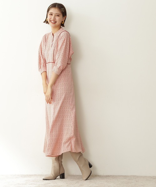 N.(N. Natural Beauty Basic)(エヌエヌナチュラルビューティーベーシック)の「◆キカプリントパイピングワンピース(ワンピース・レディース・ホワイト系その他/ブラック系その他/レッド系その他・MEDIUM)」の16枚目の写真