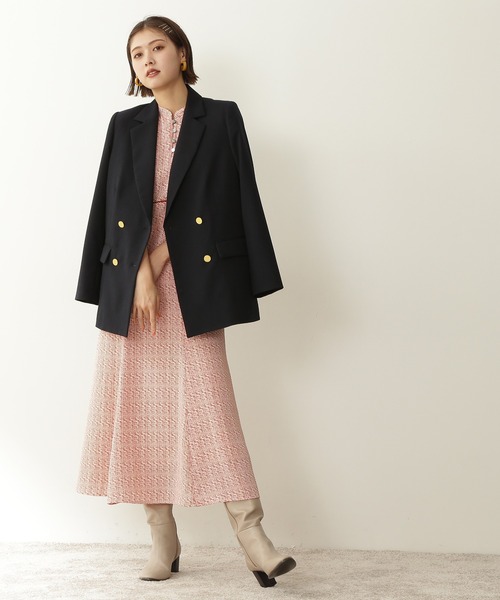 N.(N. Natural Beauty Basic)(エヌエヌナチュラルビューティーベーシック)の「◆キカプリントパイピングワンピース(ワンピース・レディース・ホワイト系その他/ブラック系その他/レッド系その他・MEDIUM)」の5枚目の写真