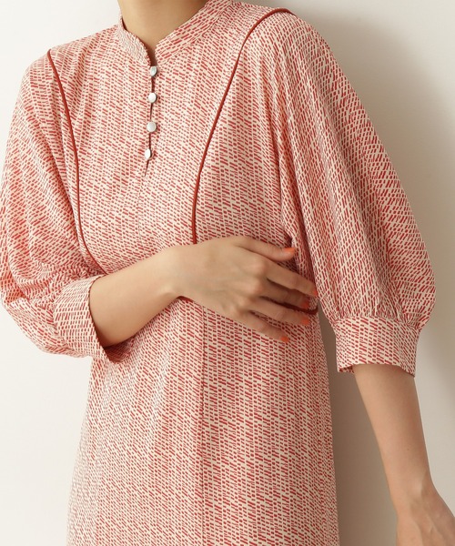 N.(N. Natural Beauty Basic)(エヌエヌナチュラルビューティーベーシック)の「◆キカプリントパイピングワンピース(ワンピース・レディース・ホワイト系その他/ブラック系その他/レッド系その他・MEDIUM)」の13枚目の写真