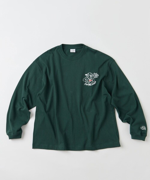 kaoyorinakami（カオヨリナカミ）の「KAOYORINAKAMI×FREAK’S STORE/カオヨリナカミ×フリークスストア “Punch Boy” L/S/パンチボーイ 刺繍/ロングスリーブTEE（Tシャツ/カットソー・メンズ・ホワイト/グリーン/サックスブルー・MEDIUM/LARGE/X-LARGE）」の13枚目の写真