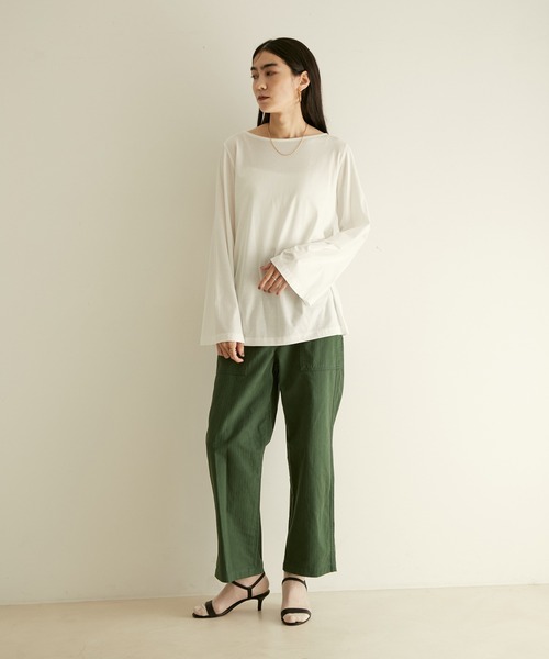 【UVカット】prima zymフレアースリーブTシャツ SALON adam et rope'｜【UVカット】prima zymフレアースリーブT