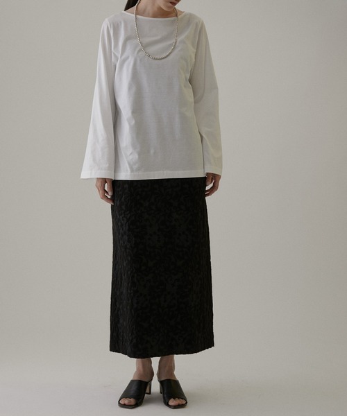 SALON adam et rope'（サロン アダム エ ロペ）の「【UVカット】prima zymフレアースリーブTシャツ（Tシャツ/カットソー・レディース・ホワイト/ブラック/レンガ・FREE）」の16枚目の写真