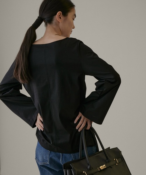 【UVカット】prima zymフレアースリーブTシャツ SALON adam et ropé(サロン アダム エ ロペ) / 【UVカット
