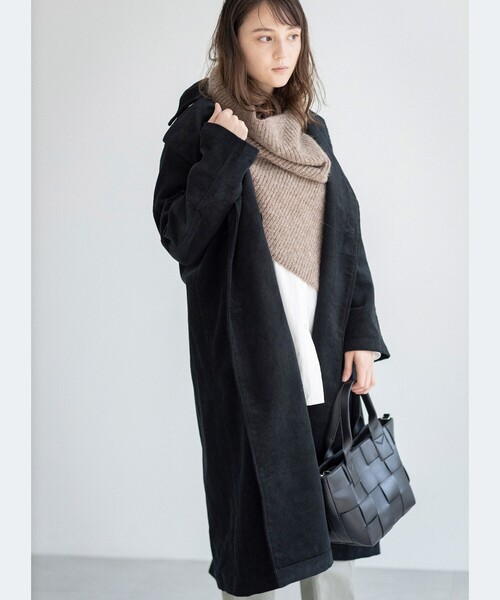 THE SHOP TK （ザ ショップ ティーケー ）の「◆【CLUEL 10月号掲載】コーデュロイトレンチコート（トレンチコート・レディース・ベージュ/ブラック・11/12）」の6枚目の写真