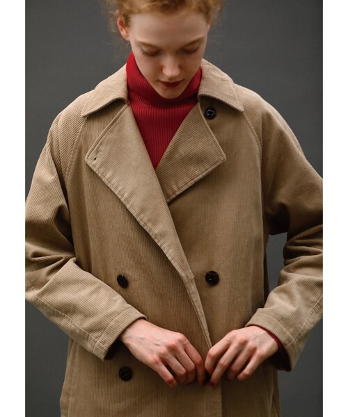 THE SHOP TK （ザ ショップ ティーケー ）の「◆【CLUEL 10月号掲載】コーデュロイトレンチコート（トレンチコート・レディース・ベージュ/ブラック・11/12）」の12枚目の写真