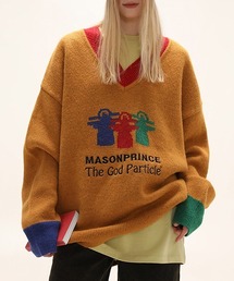 MASONPRINCE（メイソンプリンス）の「オーバーサイズVネックロゴ刺繍