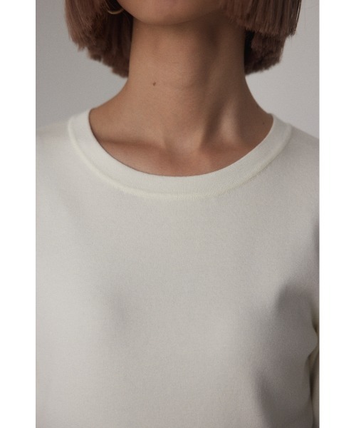 BLACK BY MOUSSY（ブラックバイマウジー）の「washable longsleeve tops（ウォッシャブルロングスリーブトップス）（ニット/セーター・レディース・ベージュ/ブラック/ライトグリーン/グリーン/オフホワイト/パープル/ブルー・FREE）」の12枚目の写真