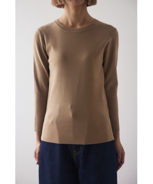 BLACK BY MOUSSY（ブラックバイマウジー）の「washable longsleeve tops（ウォッシャブルロングスリーブトップス）（ニット/セーター・レディース・ベージュ/ブラック/ライトグリーン/グリーン/オフホワイト/パープル/ブルー・FREE）」の15枚目の写真