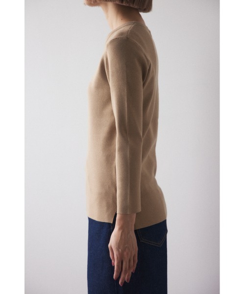 BLACK BY MOUSSY（ブラックバイマウジー）の「washable longsleeve tops（ウォッシャブルロングスリーブトップス）（ニット/セーター・レディース・ベージュ/ブラック/ライトグリーン/グリーン/オフホワイト/パープル/ブルー・FREE）」の16枚目の写真