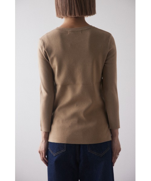 BLACK BY MOUSSY（ブラックバイマウジー）の「washable longsleeve tops（ウォッシャブルロングスリーブトップス）（ニット/セーター・レディース・ベージュ/ブラック/ライトグリーン/グリーン/オフホワイト/パープル/ブルー・FREE）」の17枚目の写真