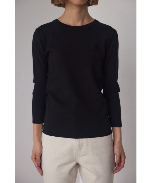 BLACK BY MOUSSY（ブラックバイマウジー）の「washable longsleeve tops（ウォッシャブルロングスリーブトップス）（ニット/セーター・レディース・ベージュ/ブラック/ライトグリーン/グリーン/オフホワイト/パープル/ブルー・FREE）」の21枚目の写真