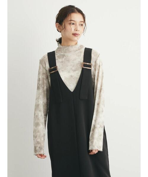 Green Parks(グリーンパークス)の「タイダイ柄シアータートル(Tシャツ/カットソー・レディース・パープル/ブラウン/ライトグレー・FREE)」の5枚目の写真