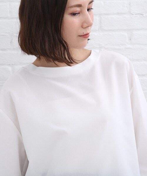 SHOO・LA・RUE（シューラルー）の「◆パフスリーブTブラウス（シャツ/ブラウス・レディース・ブラック/オフホワイト・02/03）」の3枚目の写真