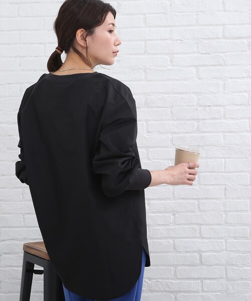 SHOO・LA・RUE（シューラルー）の「◆パフスリーブTブラウス（シャツ/ブラウス・レディース・ブラック/オフホワイト・02/03）」の10枚目の写真