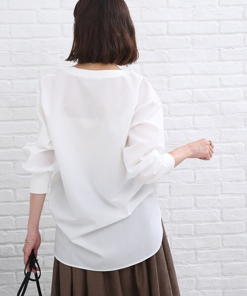SHOO・LA・RUE（シューラルー）の「◆パフスリーブTブラウス（シャツ/ブラウス・レディース・ブラック/オフホワイト・02/03）」の17枚目の写真