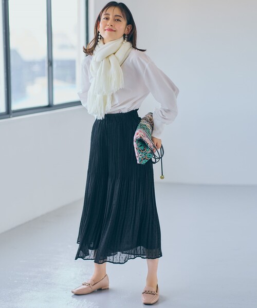 SHOO・LA・RUE（シューラルー）の「◆パフスリーブTブラウス（シャツ/ブラウス・レディース・ブラック/オフホワイト・02/03）」の20枚目の写真