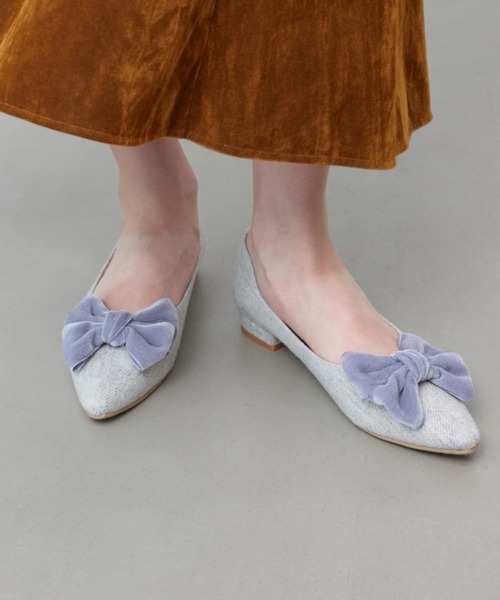 Launa lea(ラウナレア)の「リボンフラットパンプス(0460A)(パンプス・レディース・ブラック/ベージュ/グレー系その他/レオパード/ライトベージュ/ライトブルー/ブラック系その他/ラベンダー/ネイビー/レッド/レインボー/ブラウン系/グレイッシュブルー・22.5cm/23.5cm/24.5cm/23.0cm/24.0cm/25.0cm/22.0cm/25.5cm)」の9枚目の写真