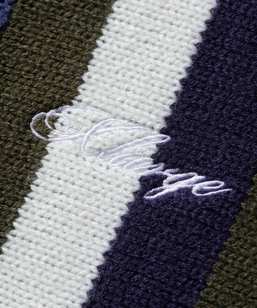 XLARGE（エクストララージ）の「STRIPE KNIT CARDIGAN（ニット/セーター・メンズ・ブラウン/ブラック/ネイビー・XL/M/L）」の6枚目の写真