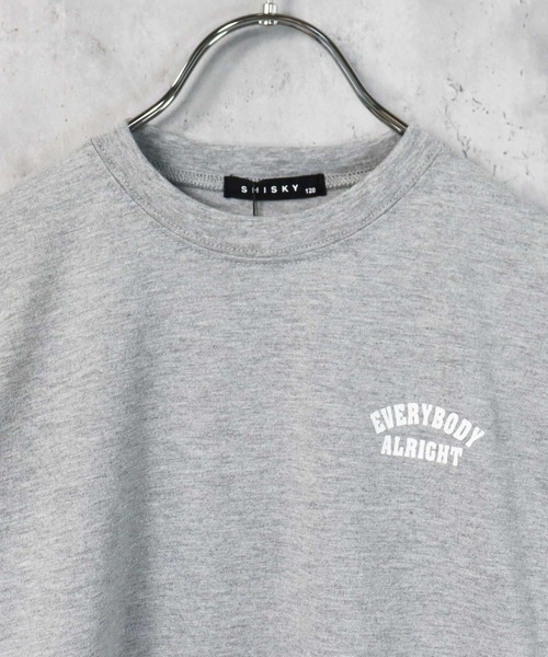 THE CASUAL(カジュアル)の「ビッグシルエット裾フェイク長袖Tシャツ(Tシャツ/カットソー・キッズ・ブラック/ダークグリーン/ベージュ/ネイビー/杢グレー/チャコール/ブラック系/グレー系/グレー系1/ベージュ系/ダークグリーン系/ネイビー系・110cm/120cm/130cm/140cm/150cm/160cm)」の17枚目の写真