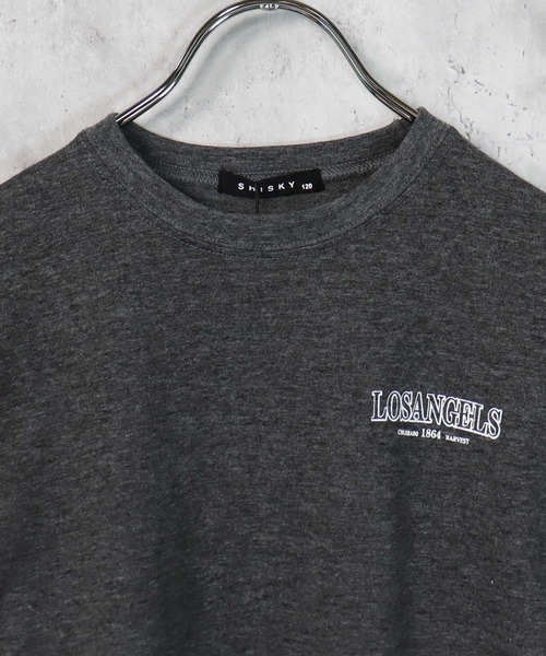 THE CASUAL(カジュアル)の「ビッグシルエット裾フェイク長袖Tシャツ(Tシャツ/カットソー・キッズ・ブラック/ダークグリーン/ベージュ/ネイビー/杢グレー/チャコール/ブラック系/グレー系/グレー系1/ベージュ系/ダークグリーン系/ネイビー系・110cm/120cm/130cm/140cm/150cm/160cm)」の20枚目の写真